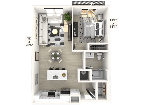 1 bed 1 bath at Luxe 360 on Centerpointe Apartments, Midlothian, VA